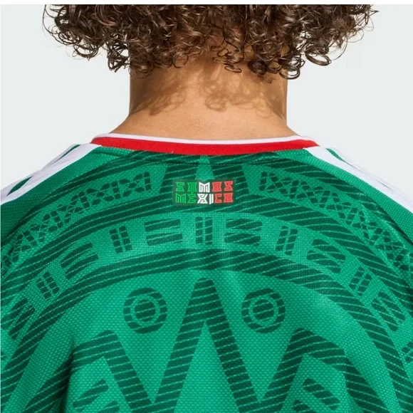 adidas Men's Green Soccer Polo with Red and White Trim - Picture 14 of 16